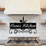 Kitchen Metal Sign with Name