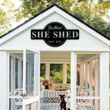 She Shed Personalized Metal Outdoor Sign