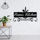 Kitchen Metal Sign with Name