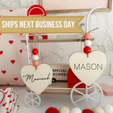 Valentine's Day Heart Shaped Basket Tag