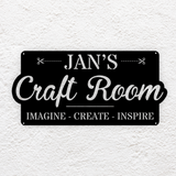 Craft Room Metal Sign with Name