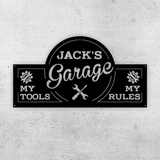 My Tools My Rules Metal Sign for Garage