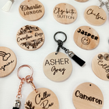 Personalized Wooden Keychain Tag