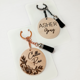 Personalized Wooden Keychain Tag