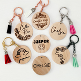 Personalized Wooden Keychain Tag