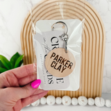 Personalized Wooden Keychain Tag