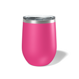 Custom Laser Engraved 12 OZ Stainless Steel Stemless Wine Tumbler with Lid