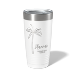 Personalized Palm Trees Vacation 20 OZ Tumbler with Slider Lid