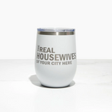 Custom Laser Engraved 12 OZ Stainless Steel Stemless Wine Tumbler with Lid