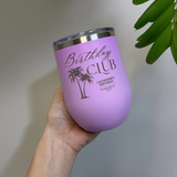Custom Laser Engraved 12 OZ Stainless Steel Stemless Wine Tumbler with Lid