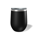 Custom Laser Engraved 12 OZ Stainless Steel Stemless Wine Tumbler with Lid