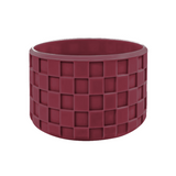 Maroon Comfort Joy Checkered Silicone Protective Boot for Tumbler