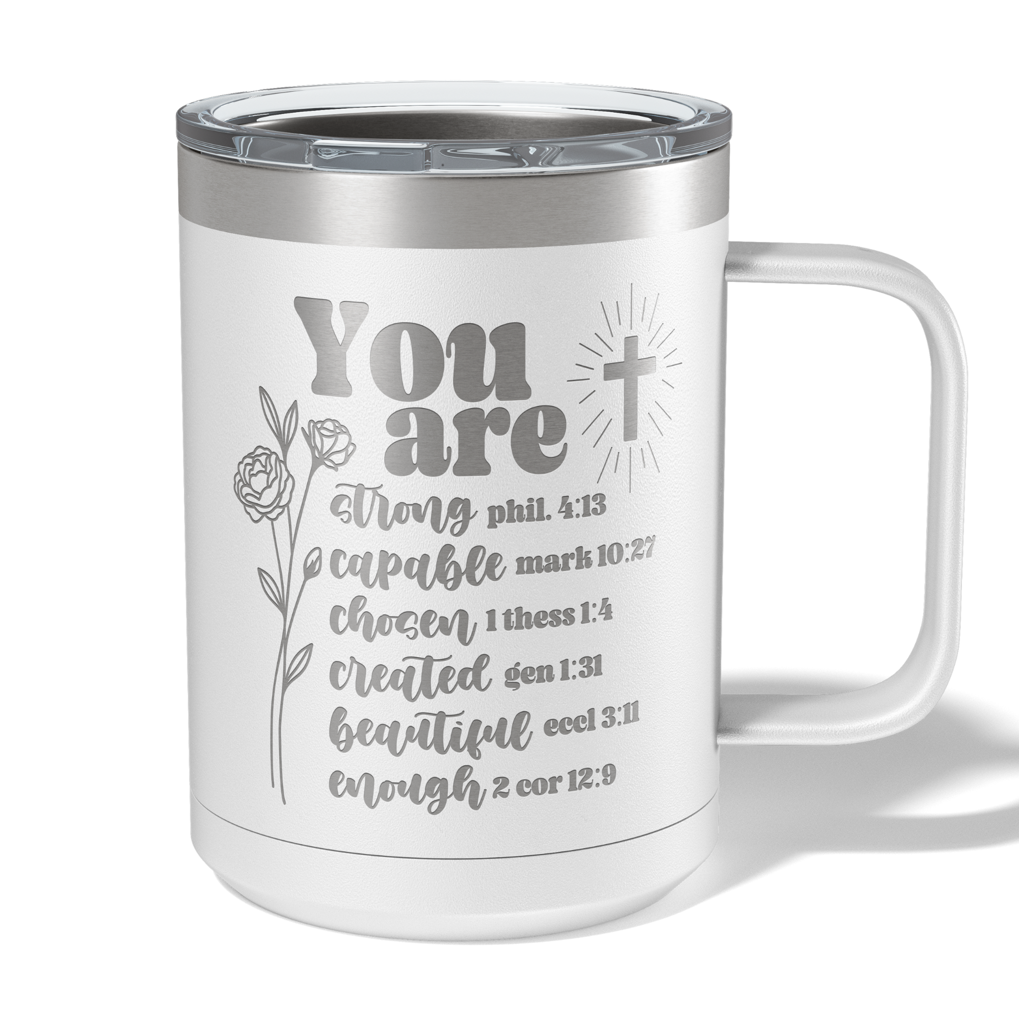 You Are Bible Verse Travel Coffee Camp Mug