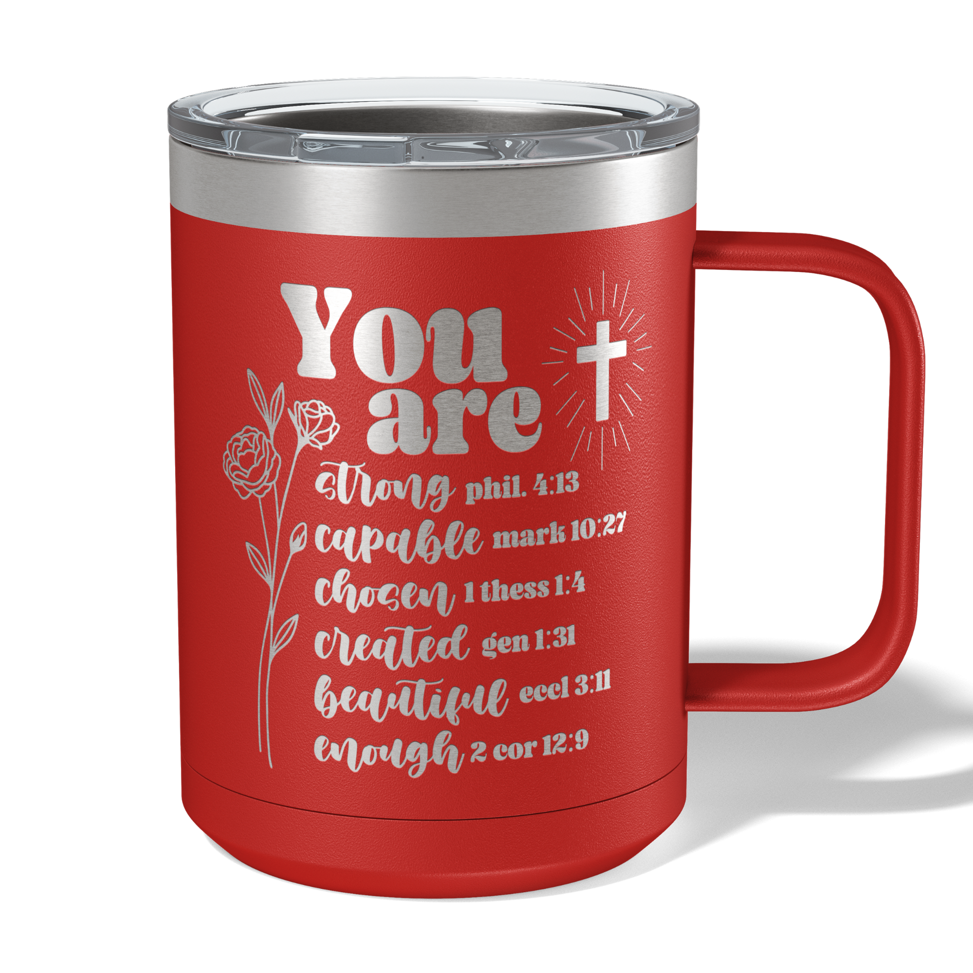 You Are Bible Verse Travel Coffee Camp Mug