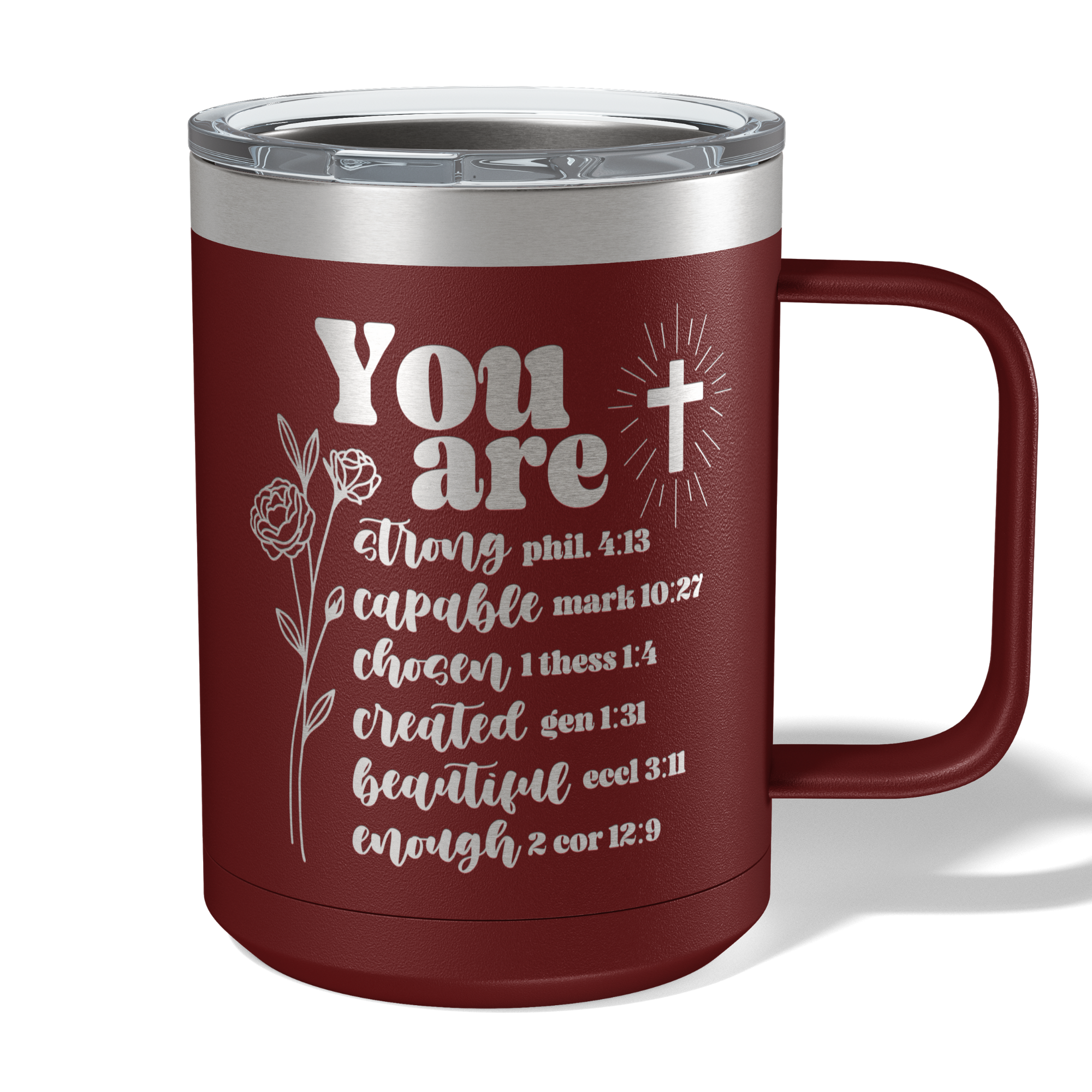 You Are Bible Verse Travel Coffee Camp Mug