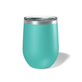 Custom Laser Engraved 12 OZ Stainless Steel Stemless Wine Tumbler with Lid