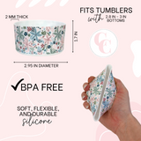 Clean Slate Pastel Floral Silicone Protective Boot for Tumbler