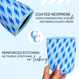 Blue Lightning Bolt Insulated Drink Sleeve Coffee Coozie