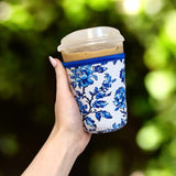 Blue Chinoiserie Insulated Drink Sleeve Coffee Coozie