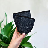 Black Floral Insulated Drink Sleeve Coffee Coozie