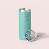 Personalized Birth Flower Skinny Tumbler - 22 OZ