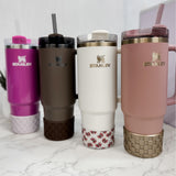 Clear Santa Bows Silicone Protective Boot for Tumbler