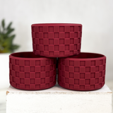 Maroon Comfort Joy Checkered Silicone Protective Boot for Tumbler
