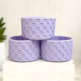 Dahlia Purple Checkered Silicone Protective Boot for Tumbler