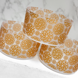 Gold Foil Floral Clear Silicone Protective Boot for Tumbler