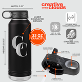 Custom Laser Engraved 32 OZ Insulated Water Bottle