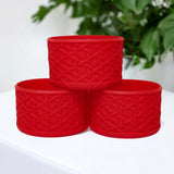 Red Basket Weave Silicone Protective Boot for Tumbler