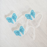 Baby Blue Bow Straw Topper - 10 MM for Thick Straws