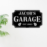 Garage Sign with Tools and Name