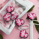 Pink Heart Disco Ball Straw Topper - 10 MM for Thick Straws