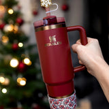 Clear Santa Bows Silicone Protective Boot for Tumbler
