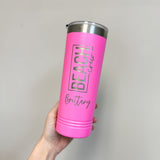 Personalized Vacation Skinny Tumbler - 22 OZ