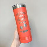 Personalized Vacation Skinny Tumbler - 22 OZ