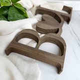 Initials with Heart Wood Freestanding Sign