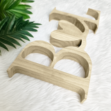 Initials with Heart Wood Freestanding Sign