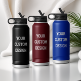 Custom Laser Engraved 32 OZ Insulated Water Bottle