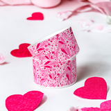 Hot Pink Floral Heart Silicone Boot for Tumbler