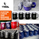 Custom Logo or Design Insulated Coffee Camp Mug