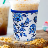 Blue Chinoiserie Insulated Drink Sleeve Coffee Coozie