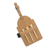 Personalized Leather Golf Bag Tag with Tees