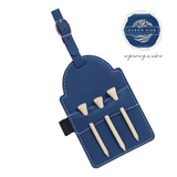 Personalized Leather Golf Bag Tag with Tees