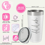 Personalized Name 20 OZ Tumbler with Slider Lid