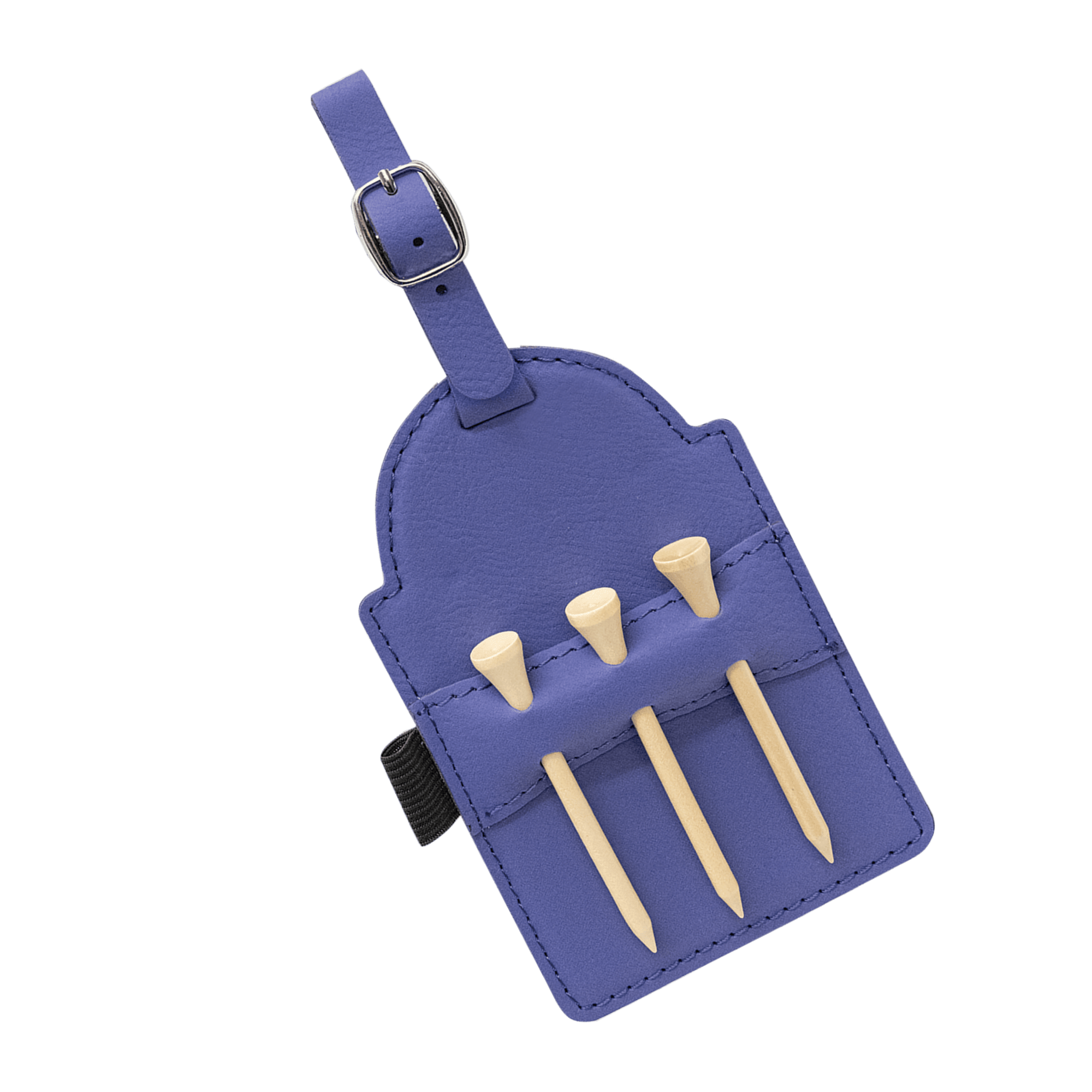 Personalized Leather Golf Bag Tag with Tees