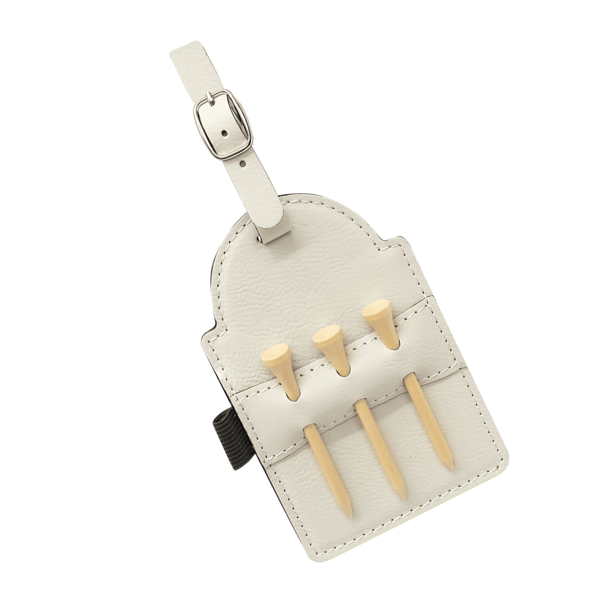 Personalized Leather Golf Bag Tag with Tees