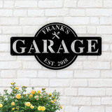 Personalized Garage Sign with Established Date