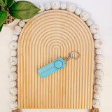 Blue LED Flashlight Alarm Keychain